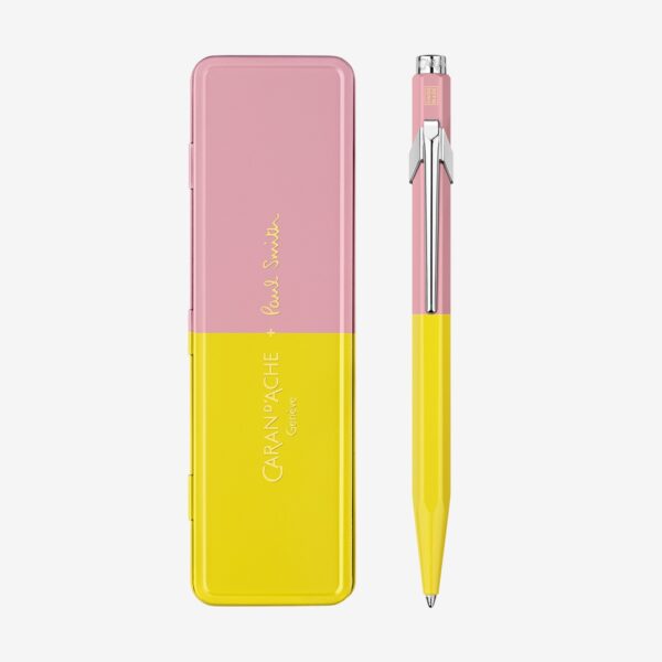 849™ PAUL SMITH 4 Ballpoint Pen Chartreuse Yellow/Rose Pink - Special Edition - Image 3
