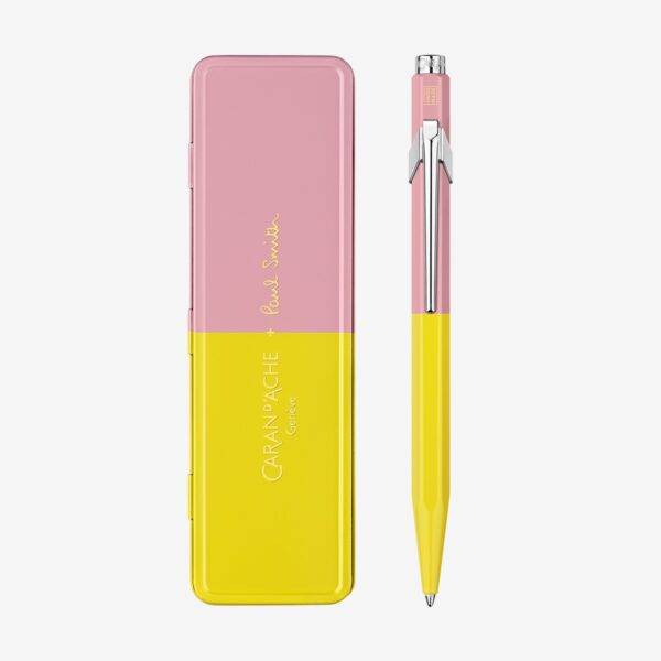 849™ PAUL SMITH 4 Ballpoint Pen Chartreuse Yellow/Rose Pink - Special Edition