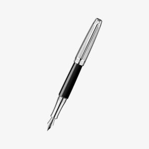 LÉMAN™ BICOLOR Black Silver-Plated, Rhodium-Coated Fountain Pen
