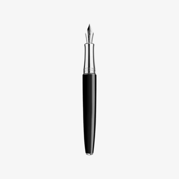 LÉMAN™ BICOLOR Black Silver-Plated, Rhodium-Coated Fountain Pen - Image 4