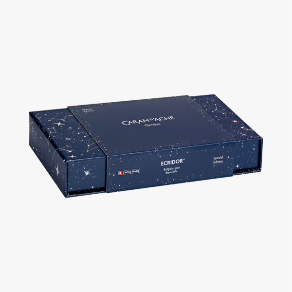 ECRIDOR™ COSMIC BLUE Ballpoint Pen & Leather Case Set - Special Edition - Image 3