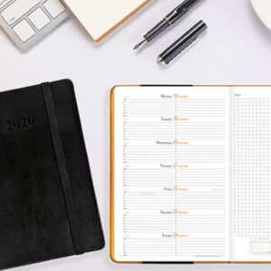 Smooth Faux Leather – Bound “Rhodia Weekly Planners”