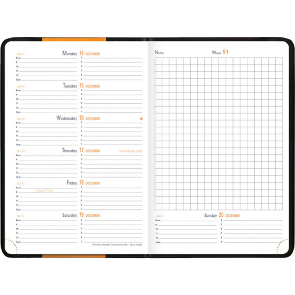 Weekly Planning with Full Notes Page “Rhodia Planner Pocket”