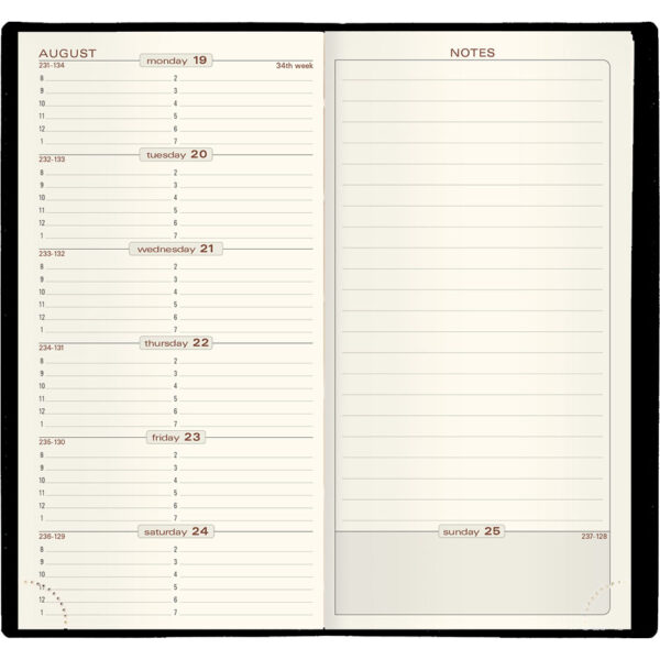 Weekly Planning with Full Notes Page “Space 17”