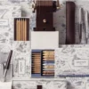 Set Ballpoint Pen & Mechanical Pencil 849™ Toile de Jouy White & Blue - Image 6