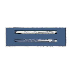 Set Ballpoint Pen & Mechanical Pencil 849™ Toile de Jouy White & Blue